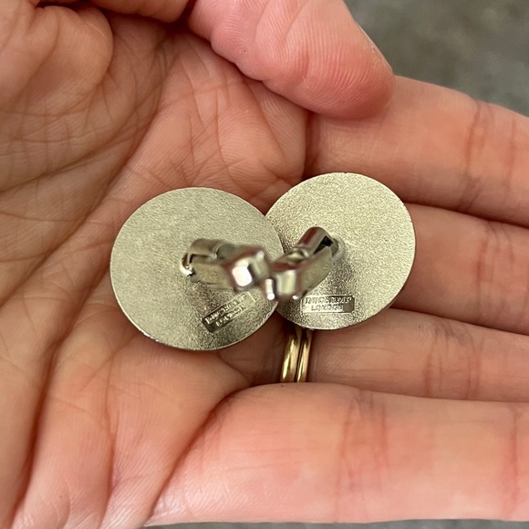 Vintage Duchamp London Cufflinks Stop Go Arrow Red Traffic Light Black White - Picture 2 of 6